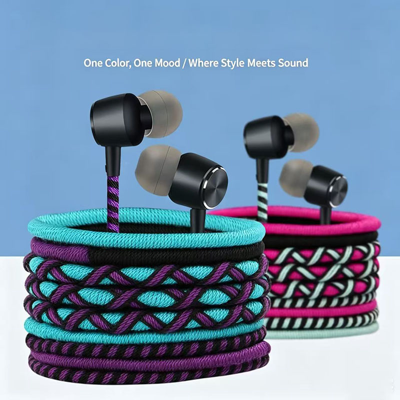 Fone de ouvido com fio trançad - Wired Earphone Mic avaliação e preço